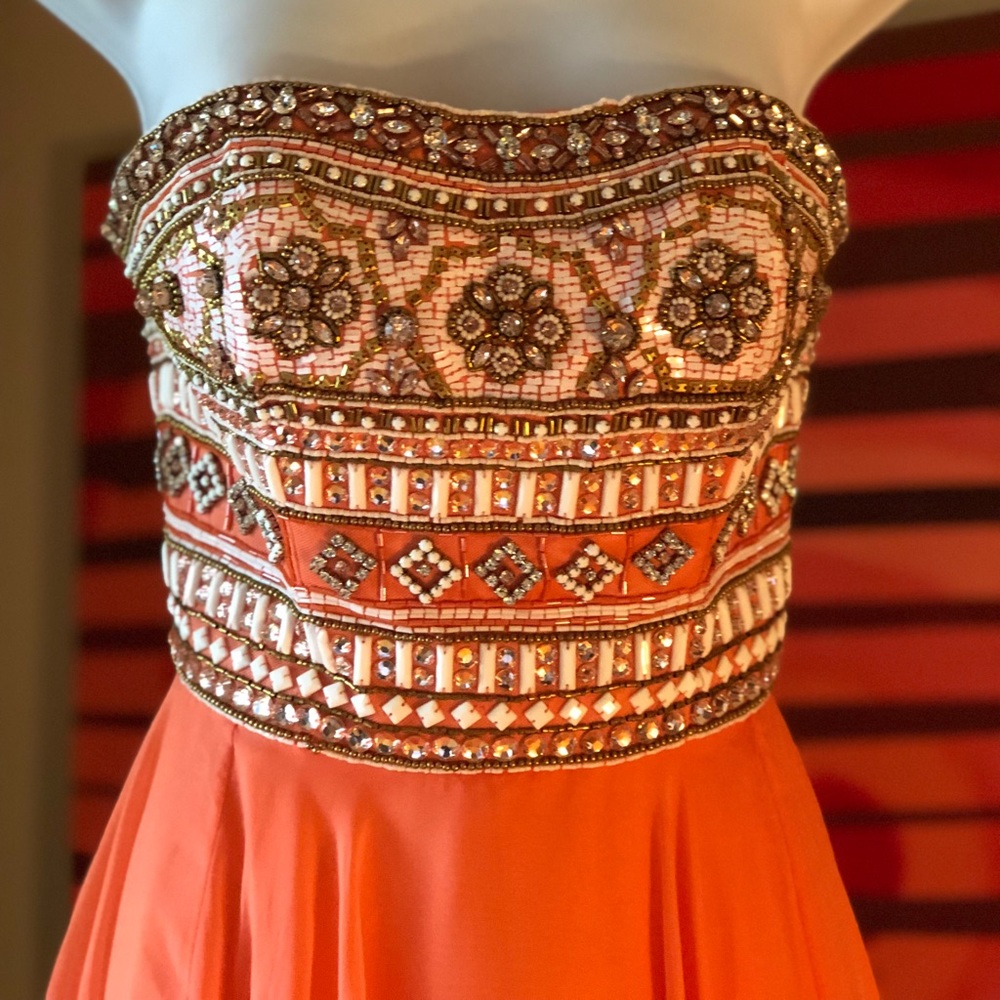 Sherri Hill melon prom gown new never worn